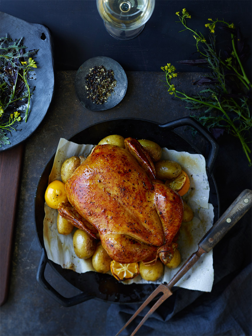 Oakland Commercial Food Photographer | James Ellerker | Roast Chicken Dinner